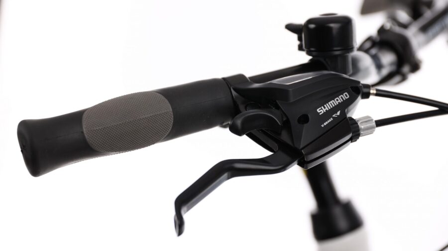 Mâner și frână Shimano pe ghidon bicicletă