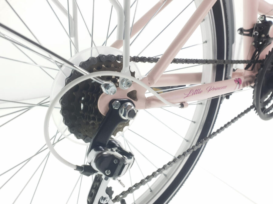 Bicicletă roz cu detalii Little Princess