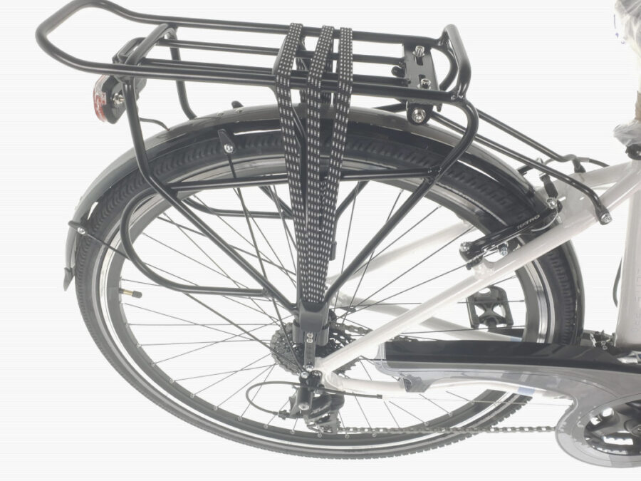 Portbagaj bicicletă cu suport și curea elastică