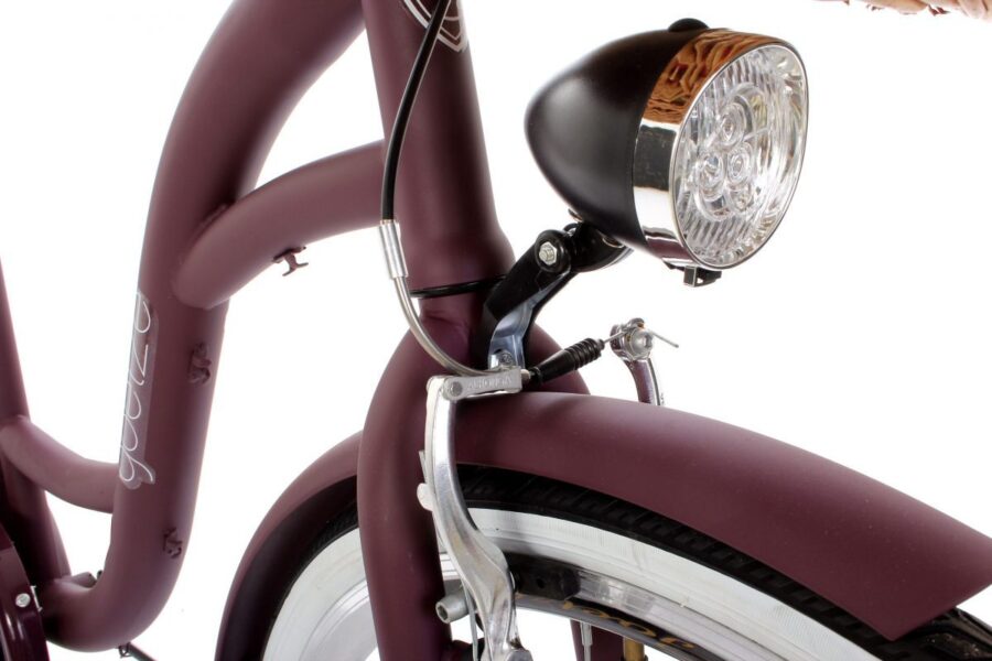 Far bicicletă și frână roată față