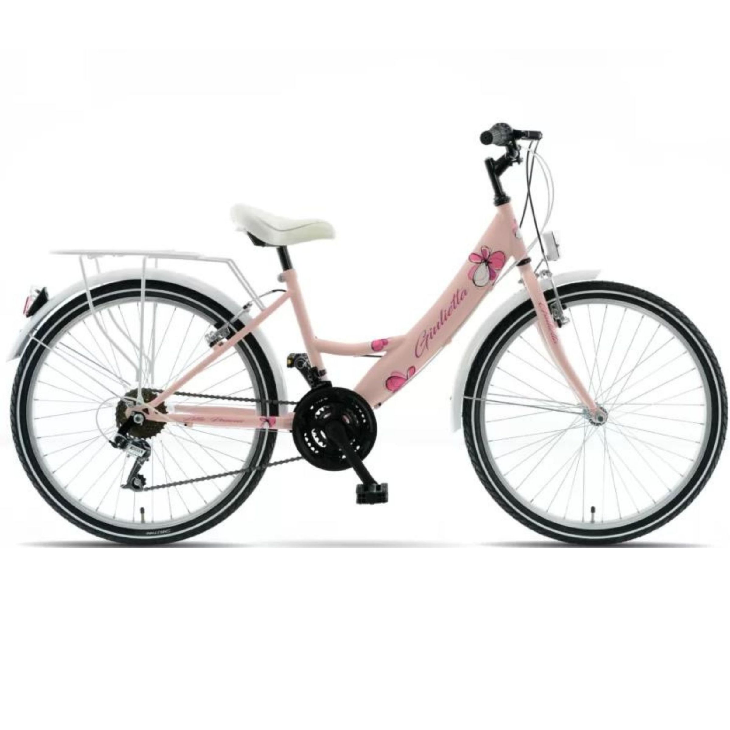 Bicicleta copii Kands Giulietta 24", 130-165 cm, 18 viteze, Roz