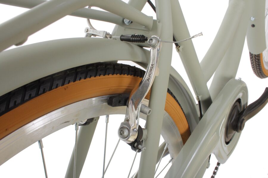 Frână bicicletă cu anvelopă maro