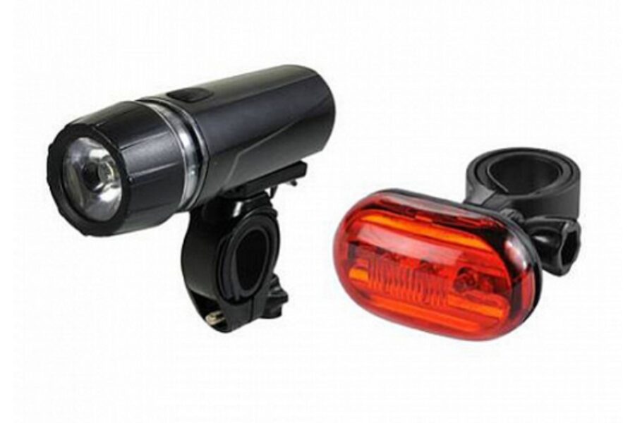 Set de lumini pentru bicicletă, far și stop.