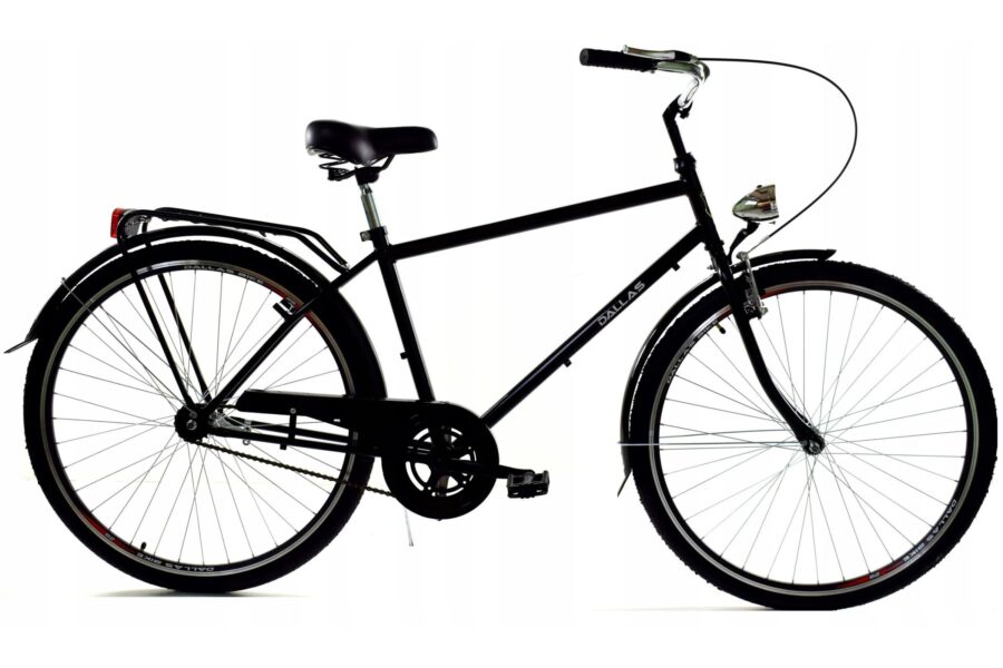 Bicicletă albă cu detalii negre, pe fundal clar