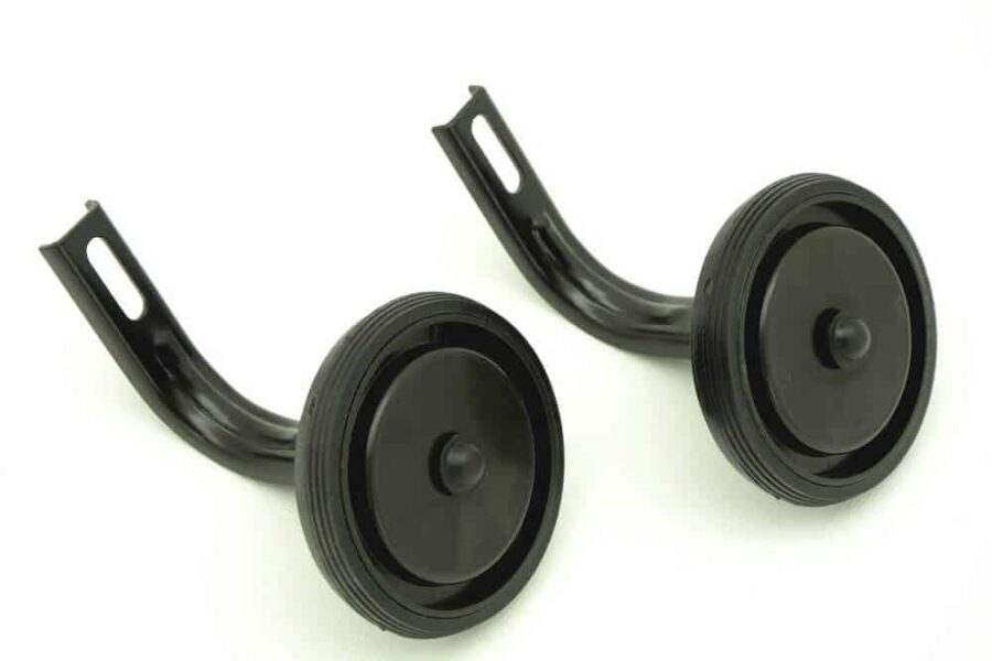 Roți ajutătoare negre pentru bicicletă copii