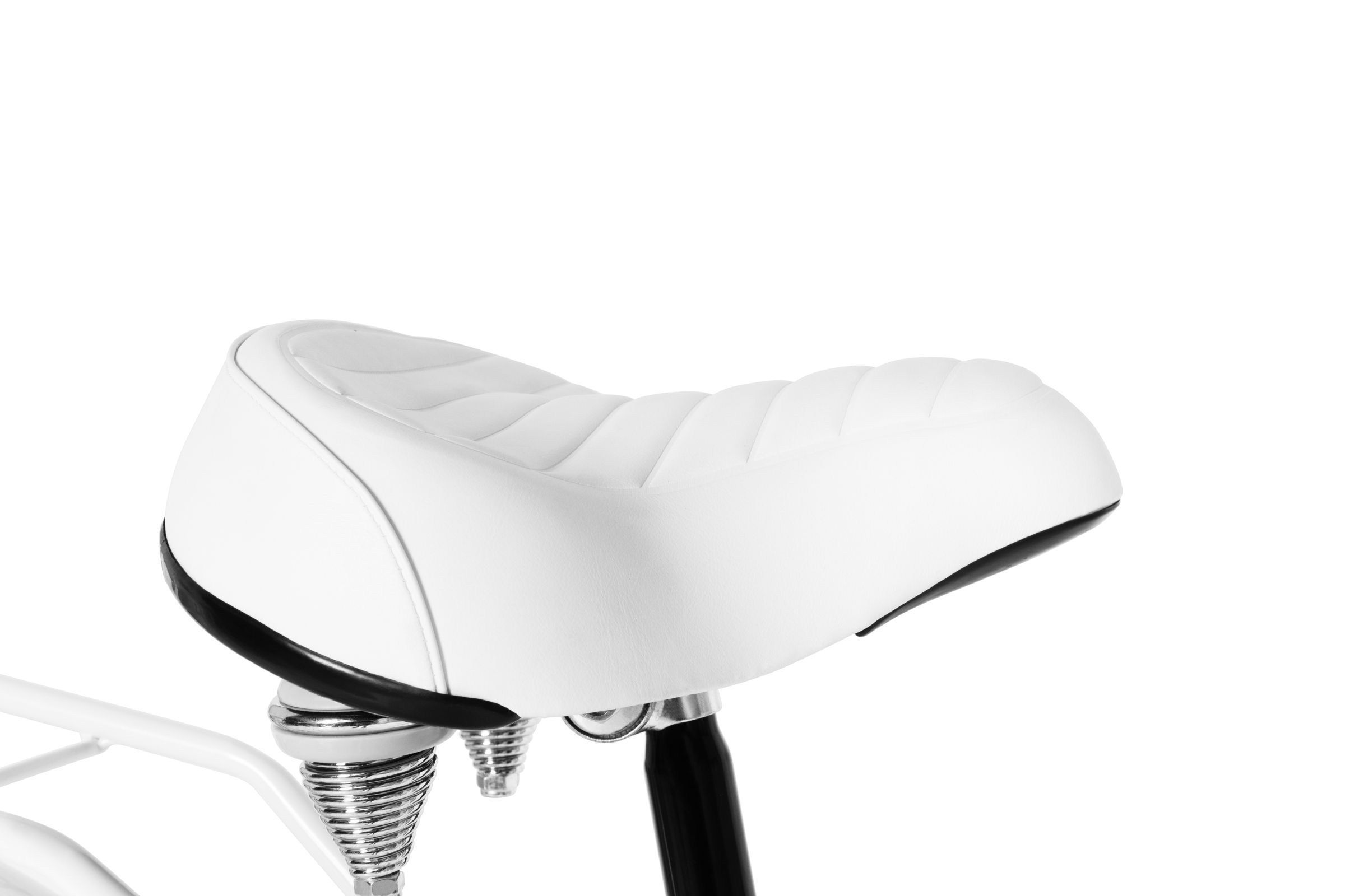 Bicicleta dama Cruiser Davi Bianca, Aluminiu, 7 viteze, 28", 160-185 cm, Alb/Roz - imagine 6