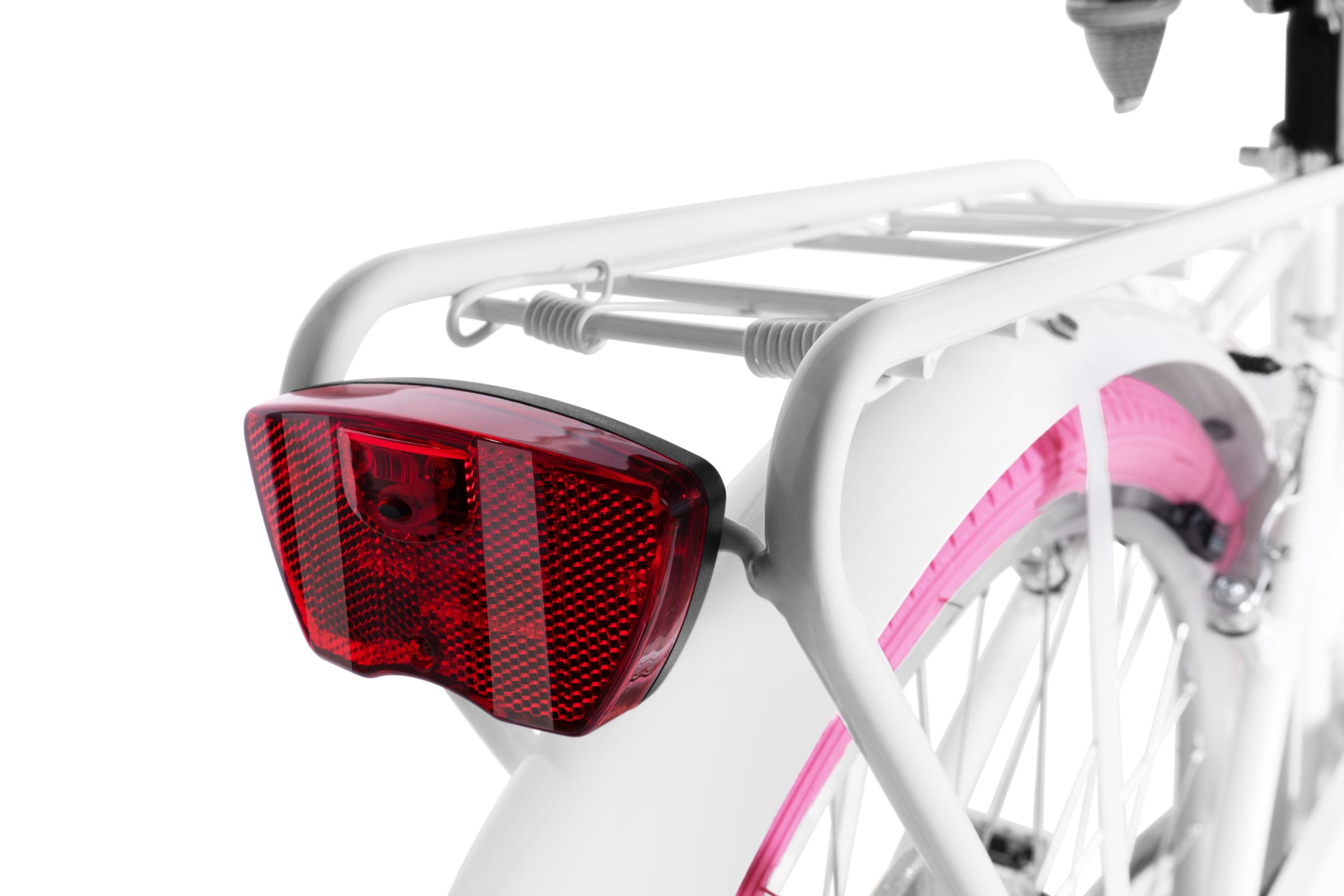 Bicicleta dama Cruiser Davi Bianca, Aluminiu, 7 viteze, 28", 160-185 cm, Alb/Roz - imagine 3