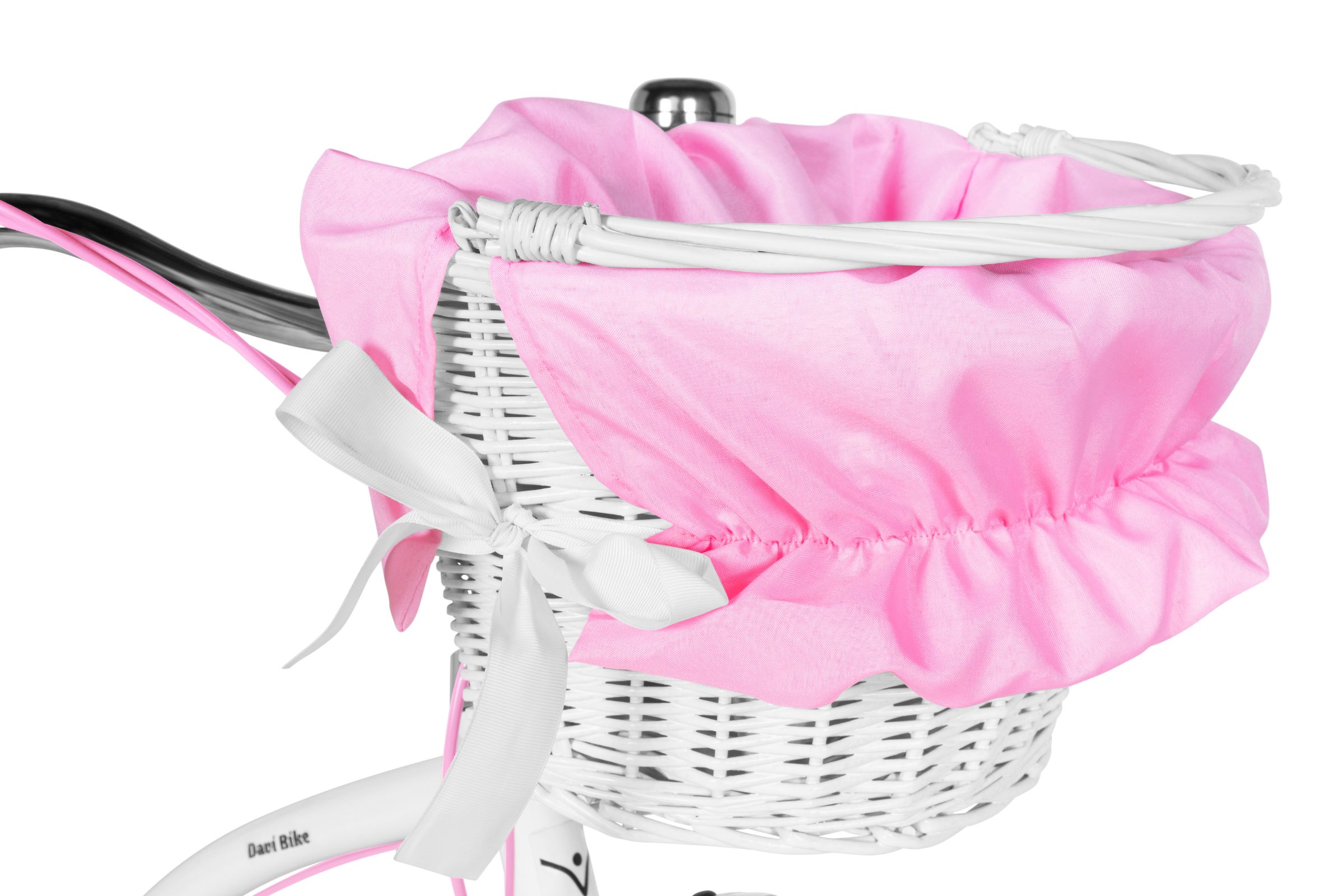 Bicicleta dama Cruiser Davi Bianca, Aluminiu, 7 viteze, 28", 160-185 cm, Alb/Roz - imagine 8