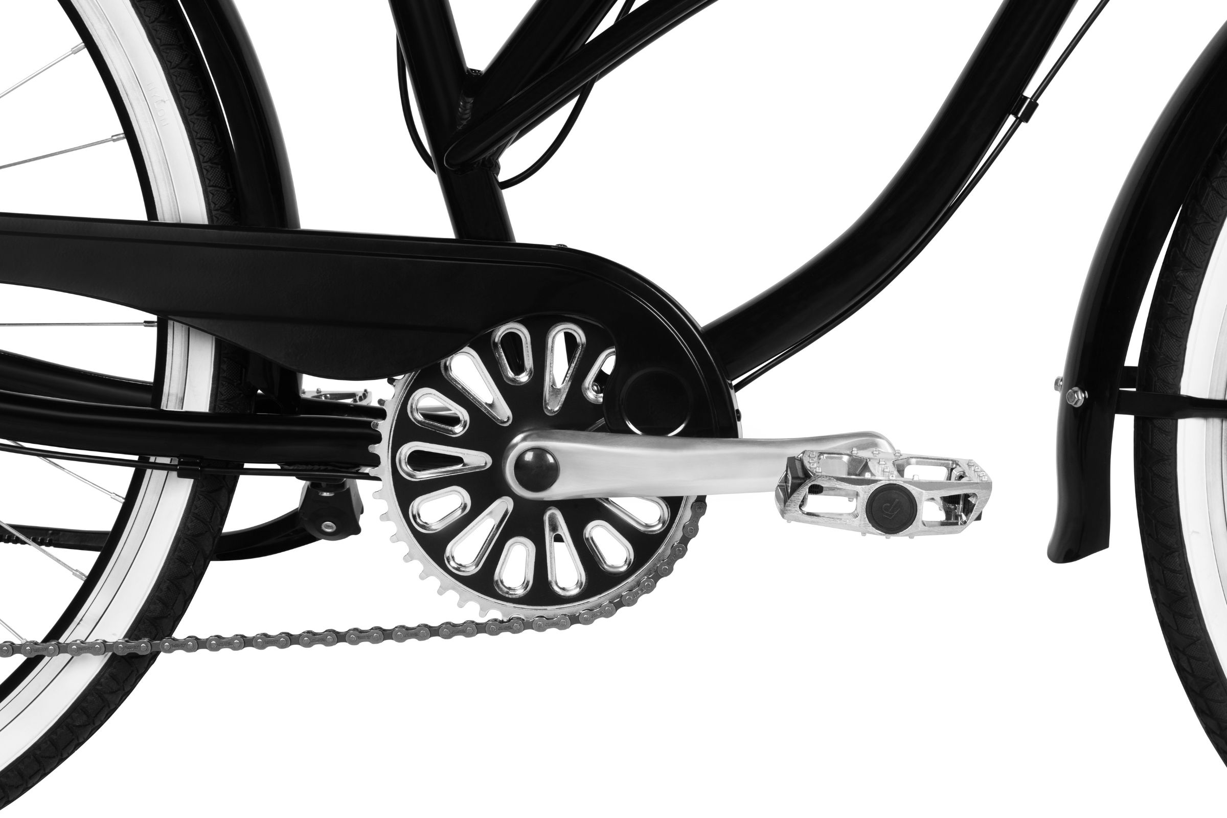 Bicicleta dama Cruiser Davi Bianca, Aluminiu, 7 viteze, 28", 160-185 cm, Negru - imagine 9