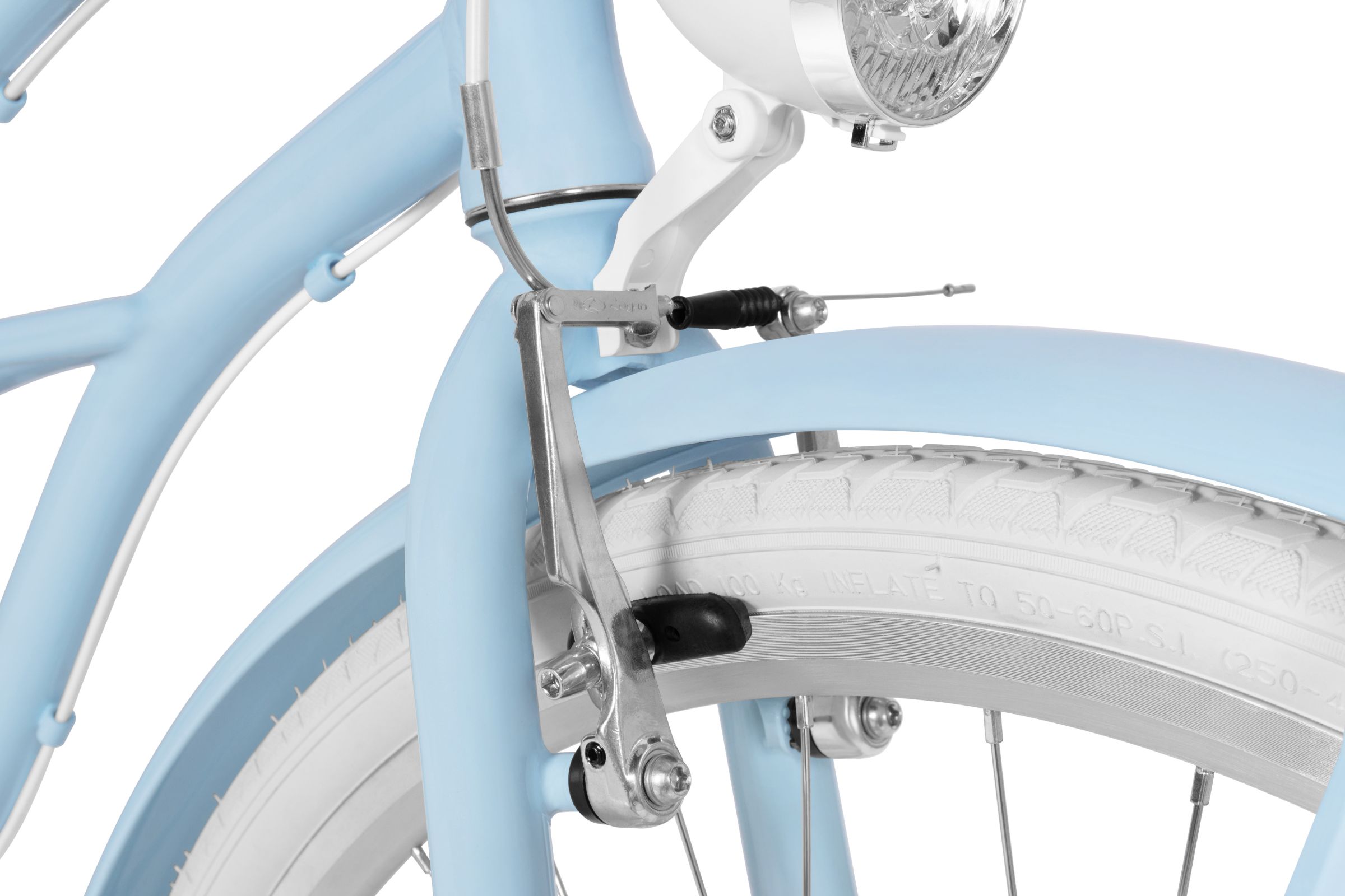 Bicicleta dama Cruiser Davi Bianca, Aluminiu, 7 viteze, 28", 160-185 cm, Albastru - imagine 9