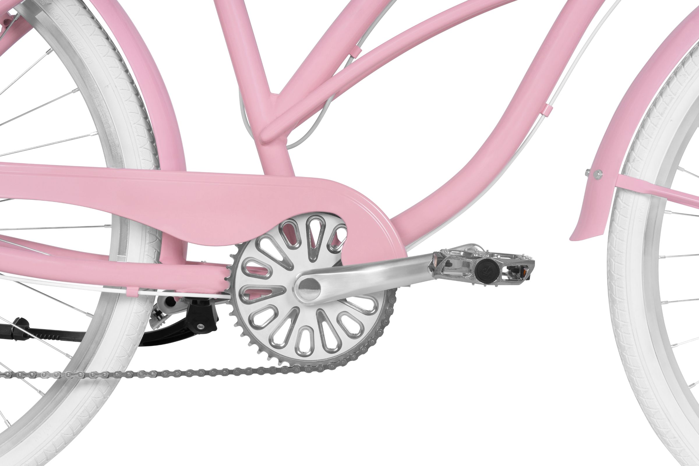 Bicicleta dama Cruiser Davi Bianca, Aluminiu, 7 viteze, 28", 160-185 cm, Roz - imagine 5