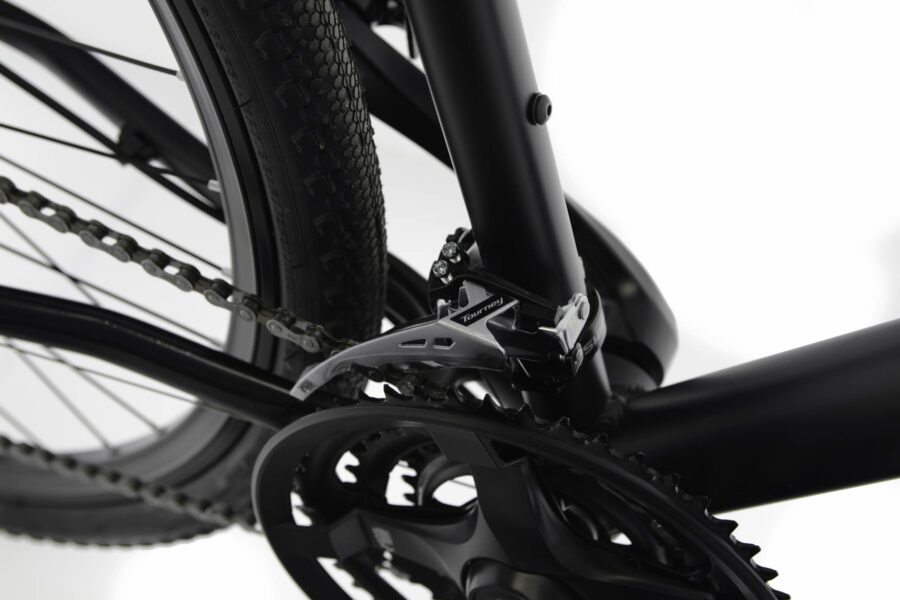 Lanț și pinion bicicletă, prim-plan mecanism.