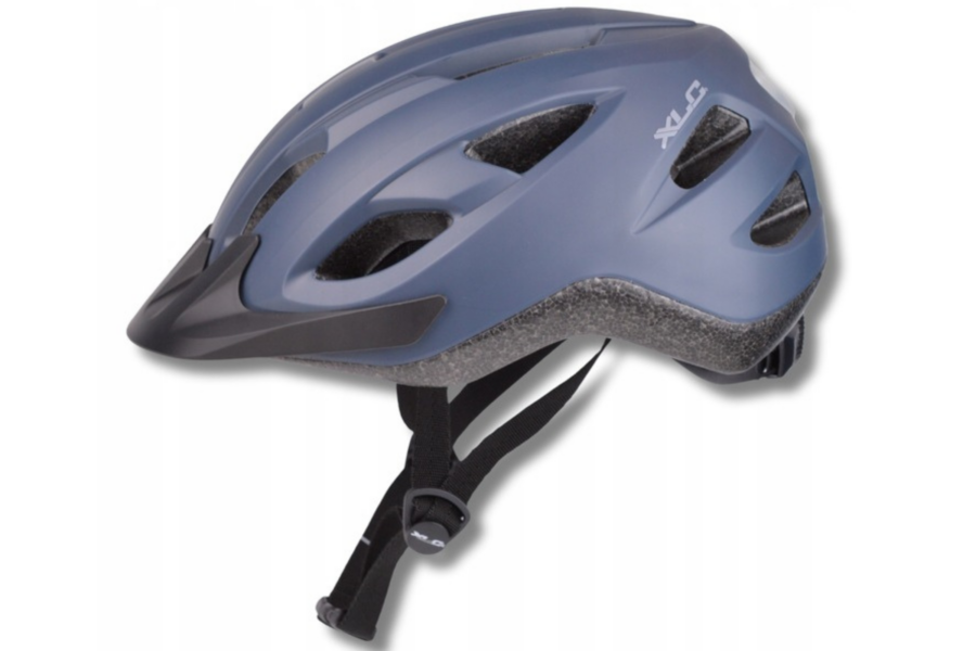 Casca de bicicletă albastră cu ventilație optimă.