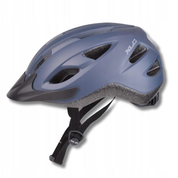 Coif de bicicletă albastru cu design modern