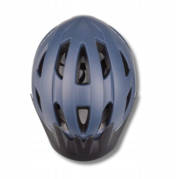 Casca albastră pentru ciclism, vedere de sus