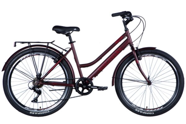Bicicleta trekking Prestige 26", 150-180 cm, 7 viteze, Roşu - Outlet