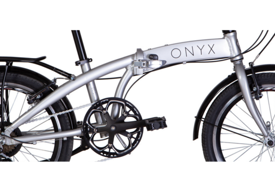Bicicletă pliabilă Onyx, culoare argintie