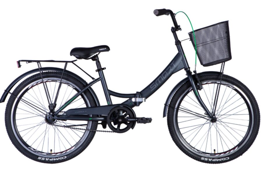 Bicicletă modernă cu coș și roți mari