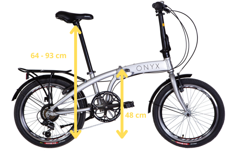 Bicicletă pliabilă Onyx cu dimensiuni ajustabile