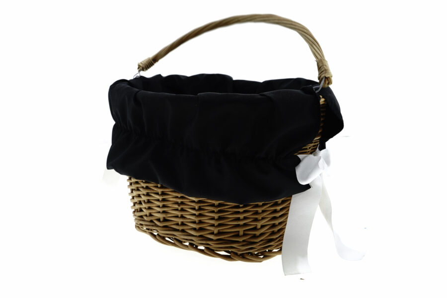 Coș de răchită cu căptușeală neagră