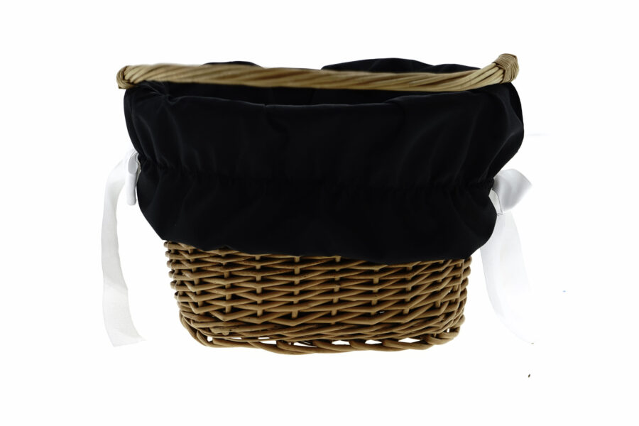 Coș din răchită cu căptușeală neagră