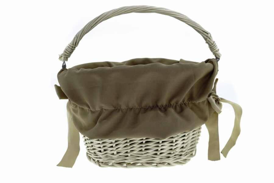 Coș decorativ cu mânere din împletitură