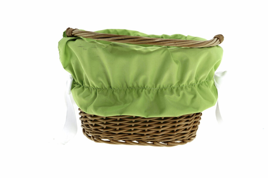 Baterie din nuiele cu captuseala verde