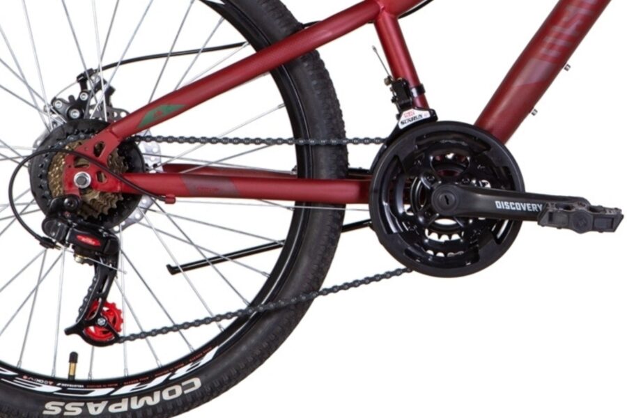 Detaliu bicicleta cu transmisie și angrenaj.