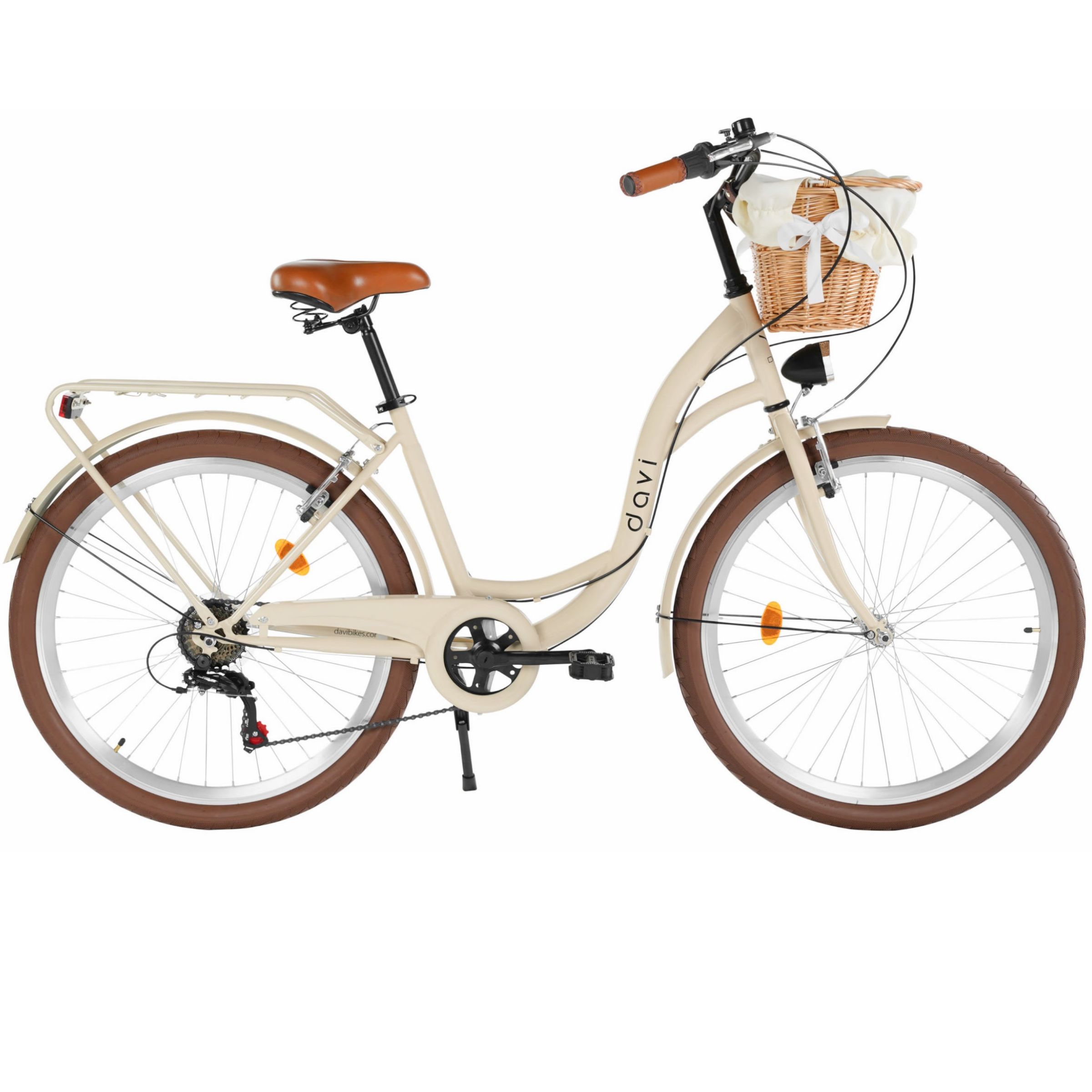 Bicicleta oras Davi Emma 7 viteze, 26", 155-180 cm , Maro Cafeniu
