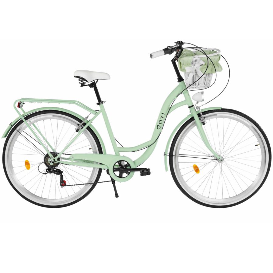 bicicleta dama davi emma 7 viteze, 28", 160 185 cm , verde