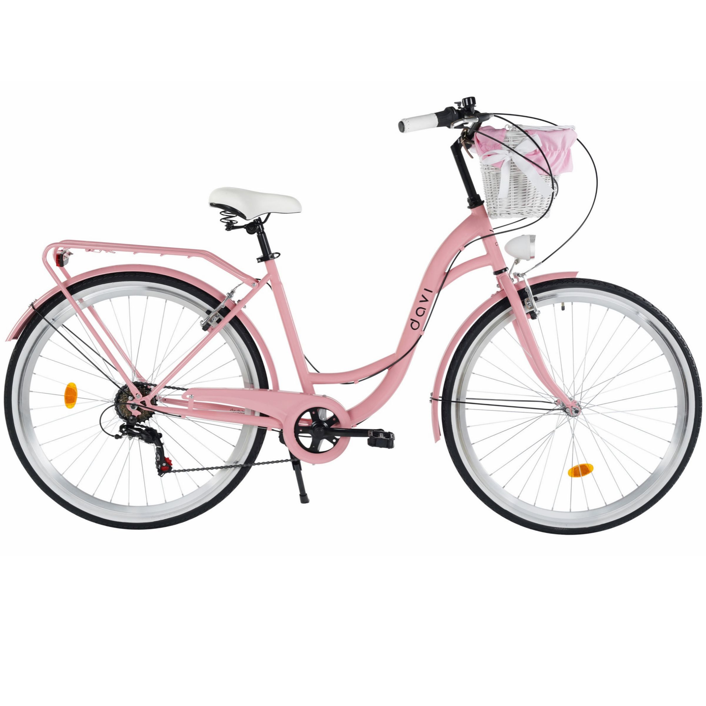 Bicicleta dama Davi Emma 7 viteze, 28, 160-185 cm , Roz/Negru