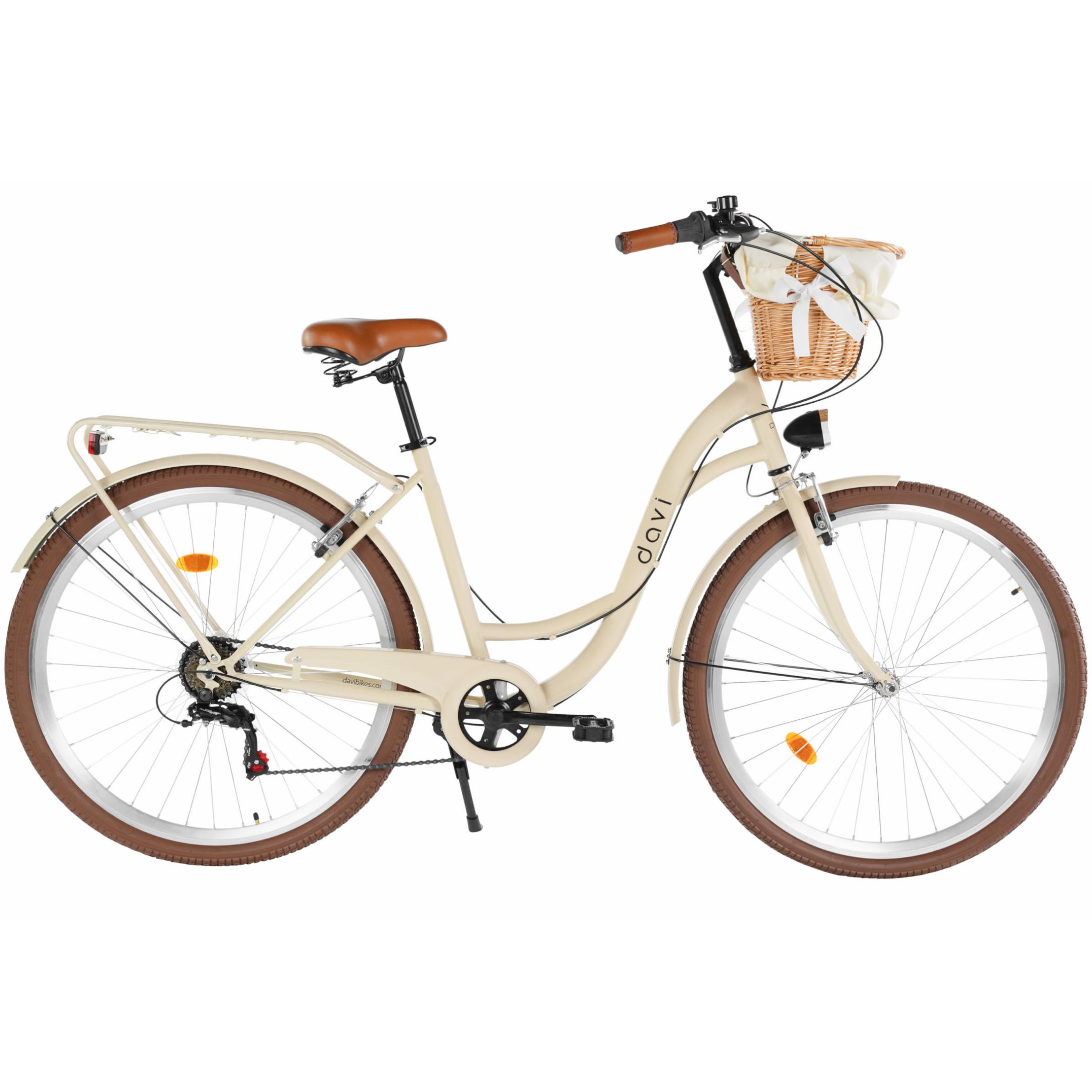 Bicicleta dama Davi Emma 7 viteze, 28", 160-185 cm, Maro Cafeniu