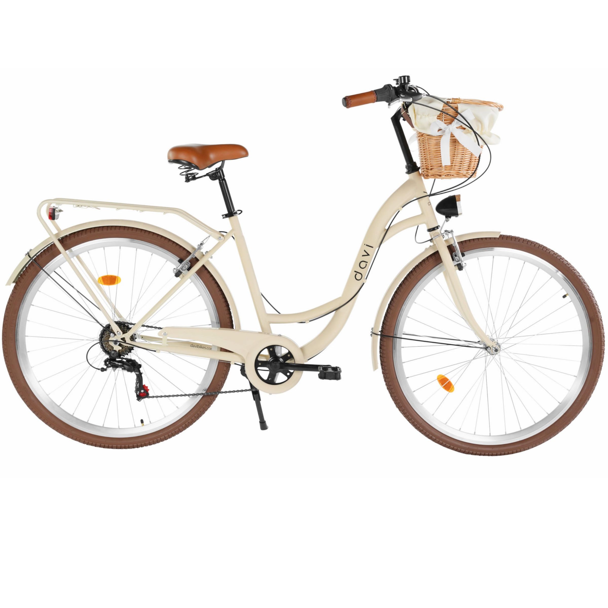Bicicleta dama Davi Emma 7 viteze, 28", 160-185 cm, Maro Cafeniu
