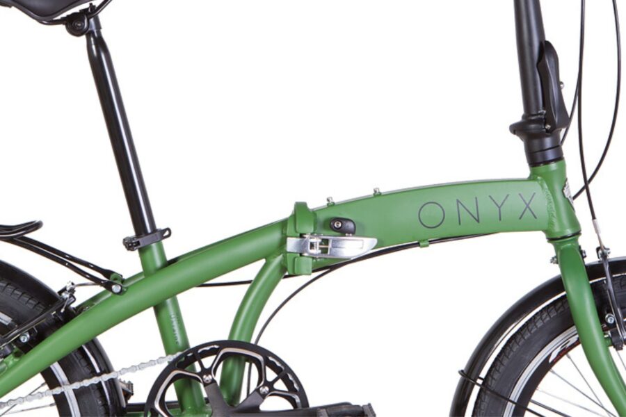 Bicicletă verde ONYX, design modern și elegant