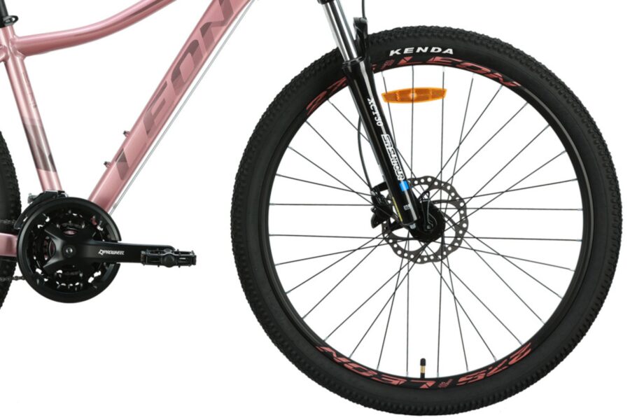 Detaliu bicicletă, cadrul și roata față