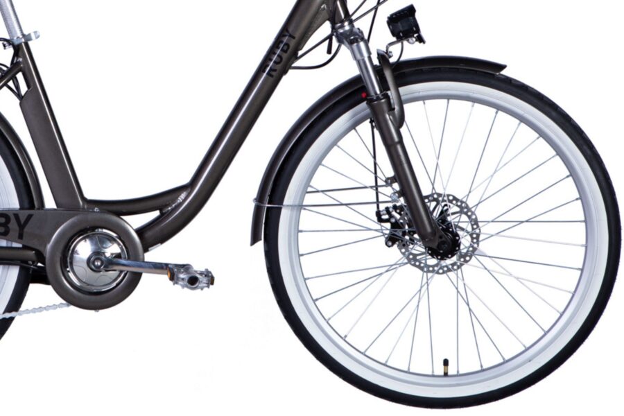 Roata unei biciclete moderne colorate