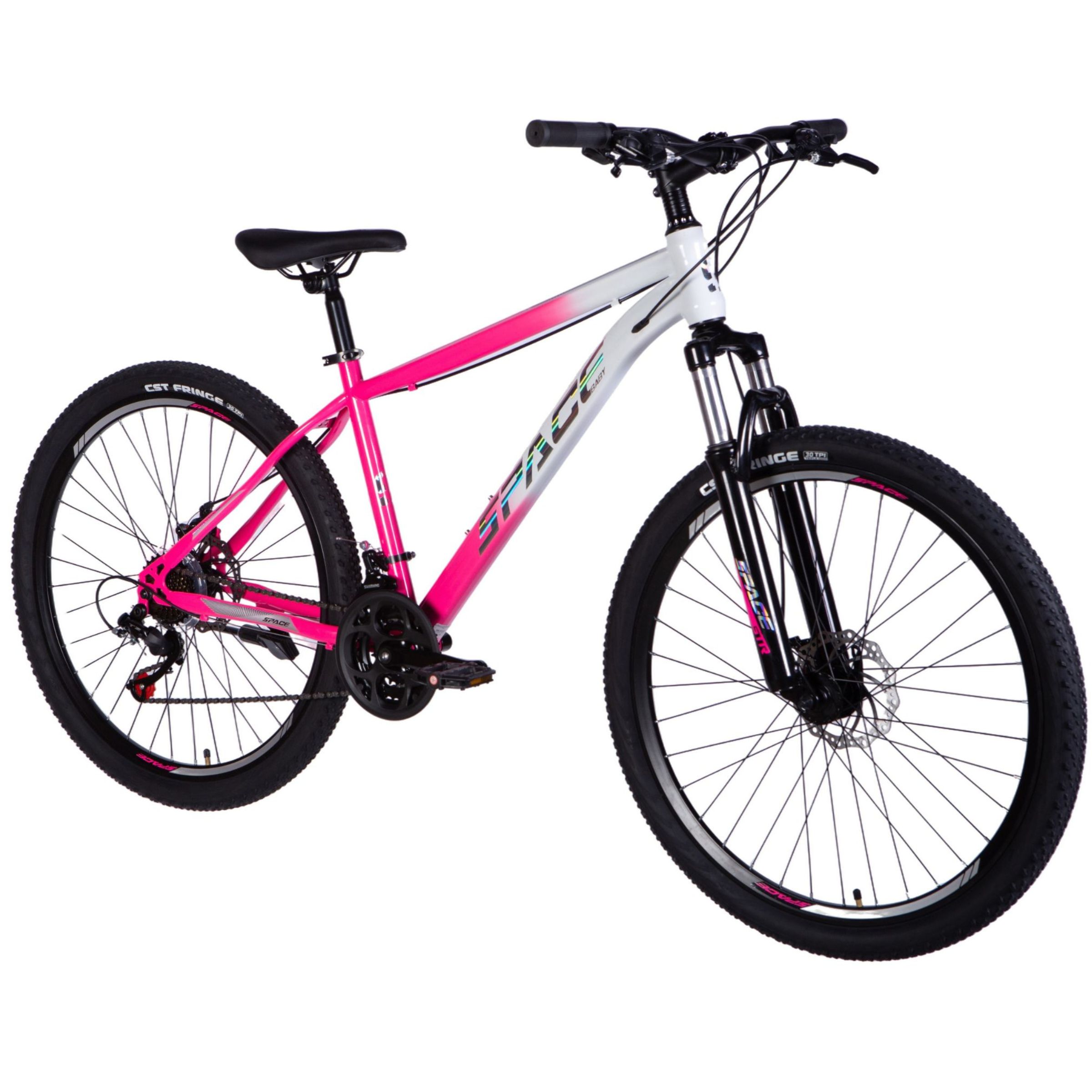 bicicleta mtb mars 27.5", 160 185 cm, 21 viteze, roz/alb