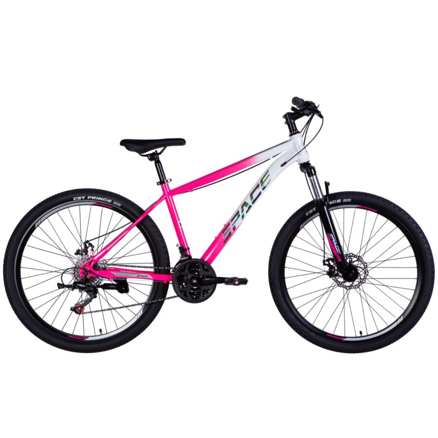 bicicleta mtb mars 27.5", 160 185 cm, 21 viteze, roz/alb