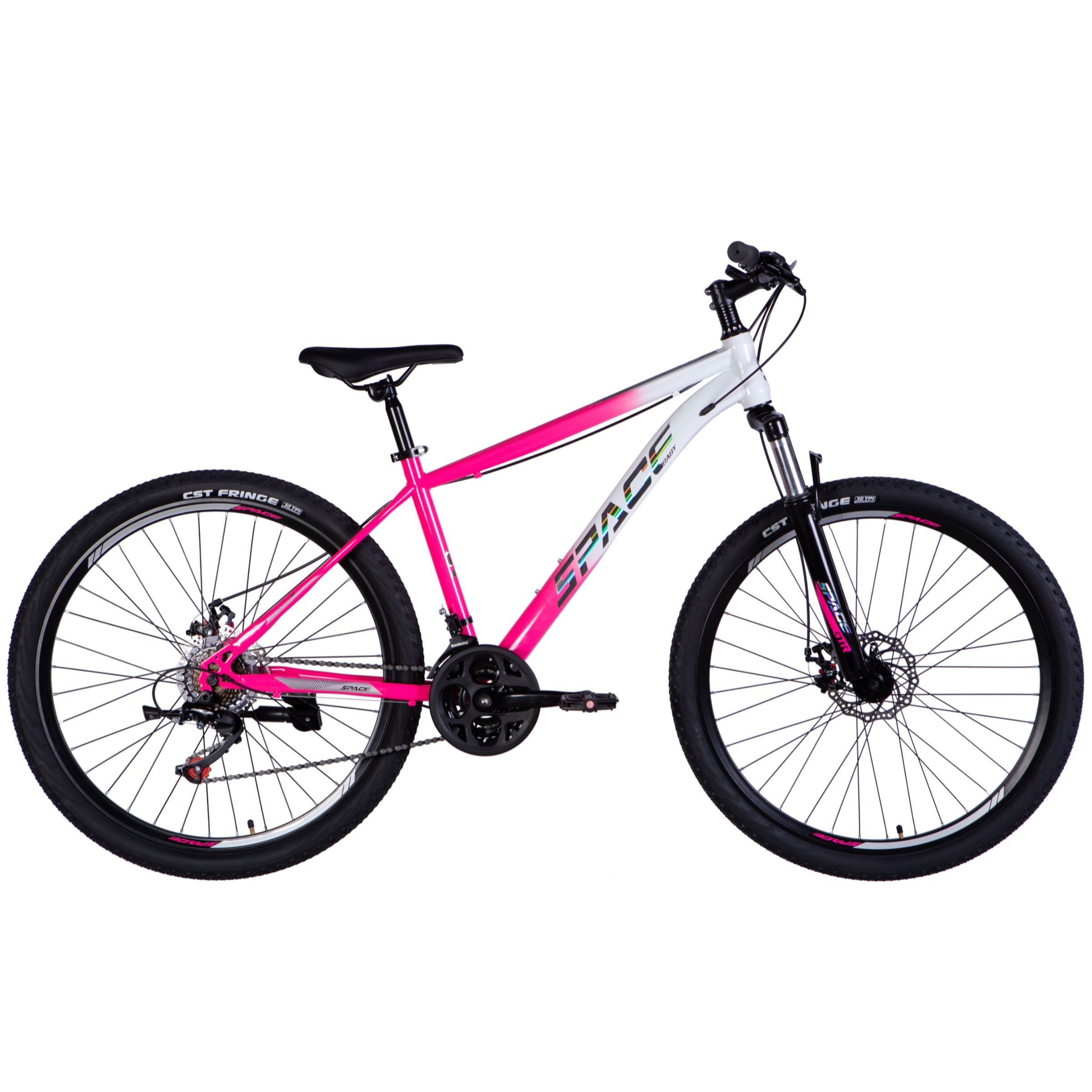 bicicleta mtb mars 27.5", 160 185 cm, 21 viteze, roz/alb