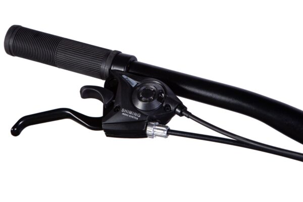 Manetă schimbător bicicletă negru cu cablu și mâner