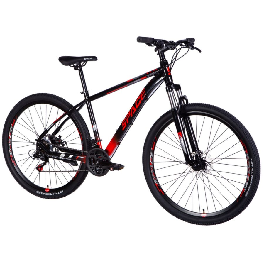 bicicleta mercury aluminiu, 29", 170 195 cm, 21 viteze, negru/roşu