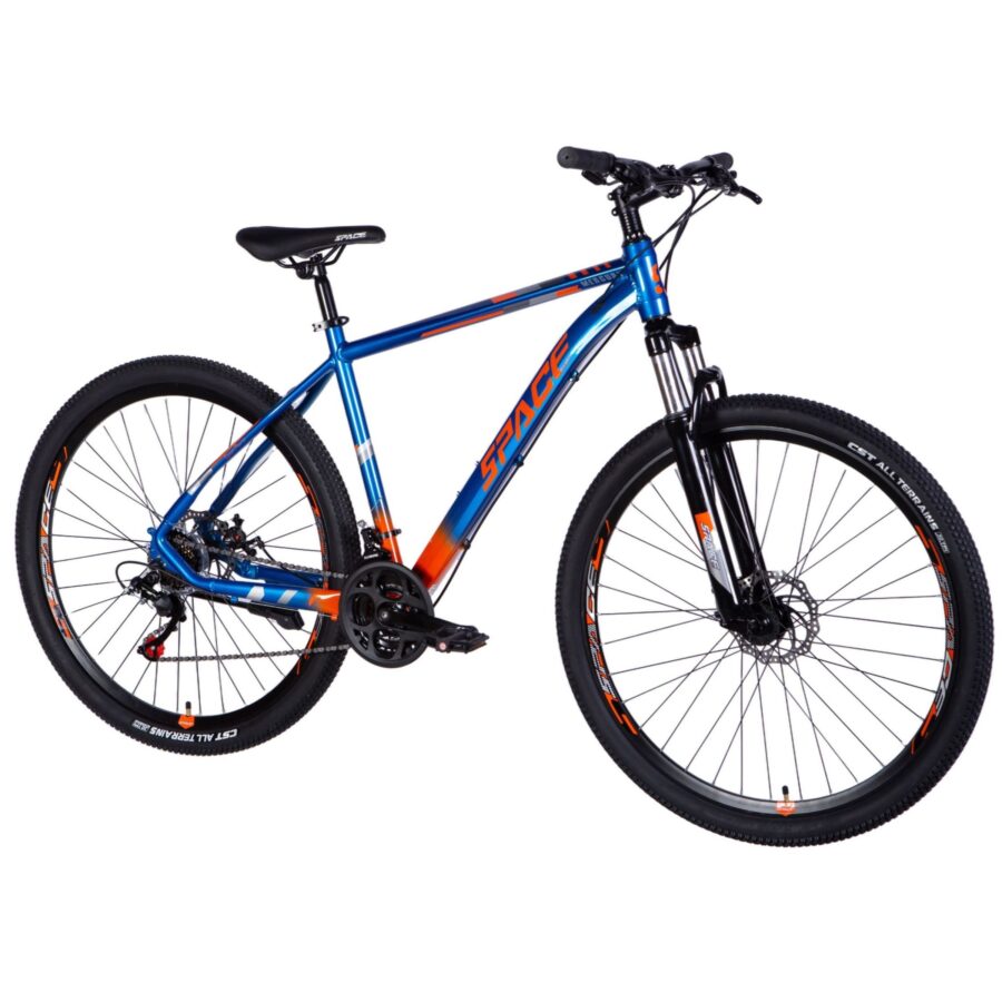 bicicleta mtb mercury aluminiu, 29", 180 210 cm, 21 viteze, albastru/portocale
