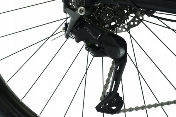 Deraior Shimano pe bicicleta cu spate cu lanț