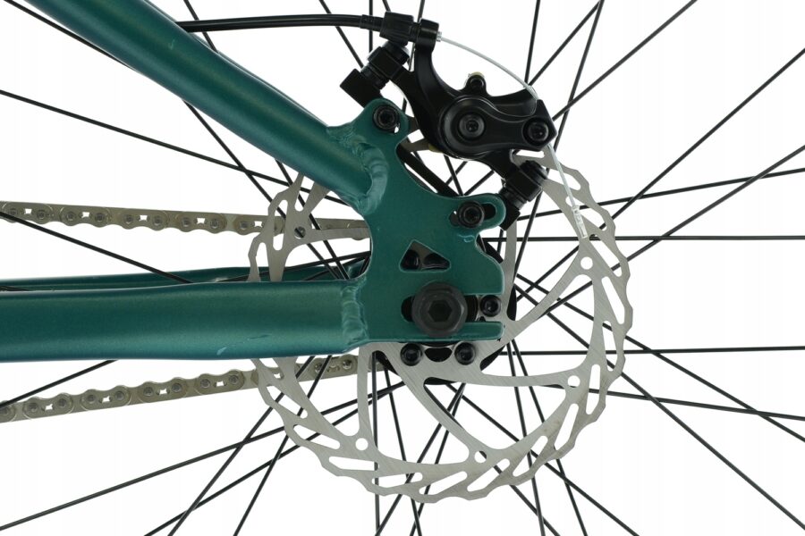 Detaliu fixare frână de disc bicicletă