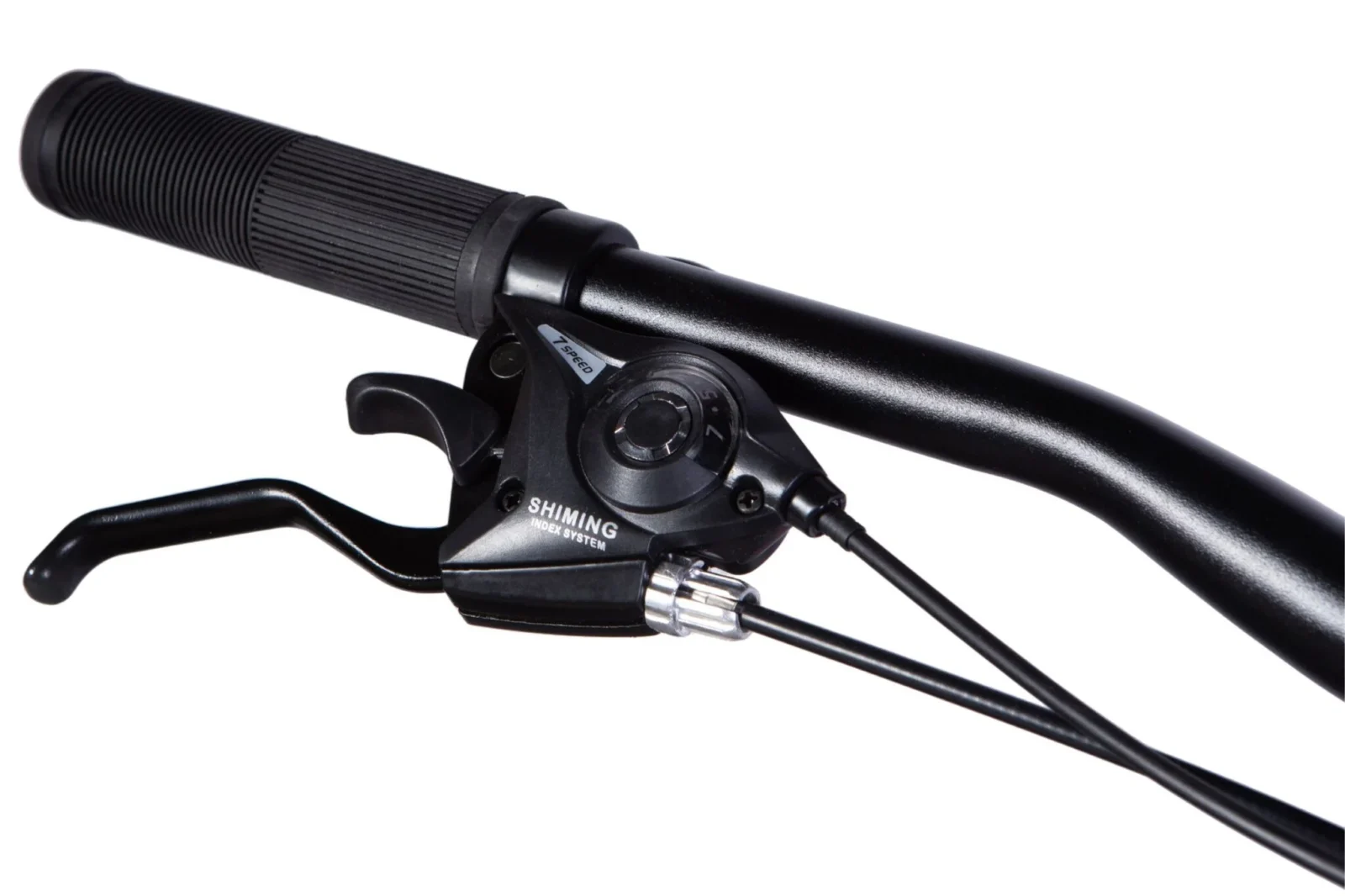 Manetă schimbător bicicletă, ghidon negru