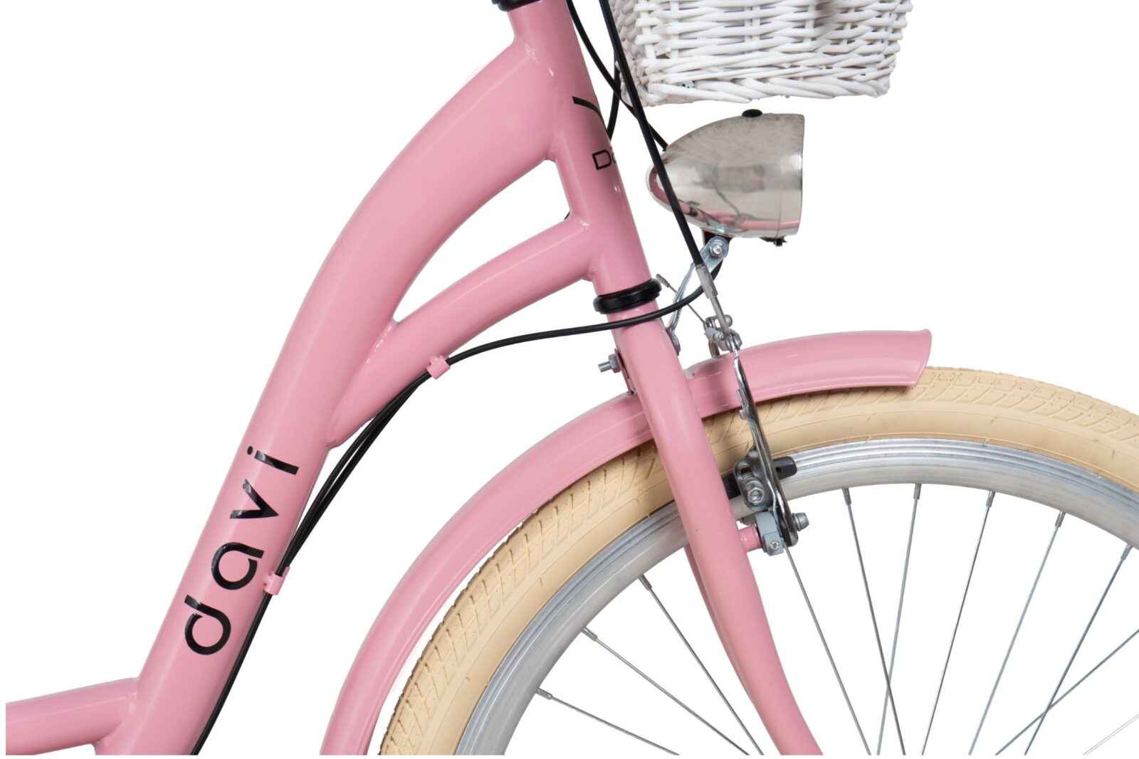 bicicleta oras davi emma 7 viteze, 26", 155 180 cm, roz/crem