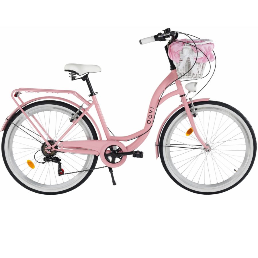 bicicleta oras davi emma 7 viteze, 26", 155 180 cm, roz/negru