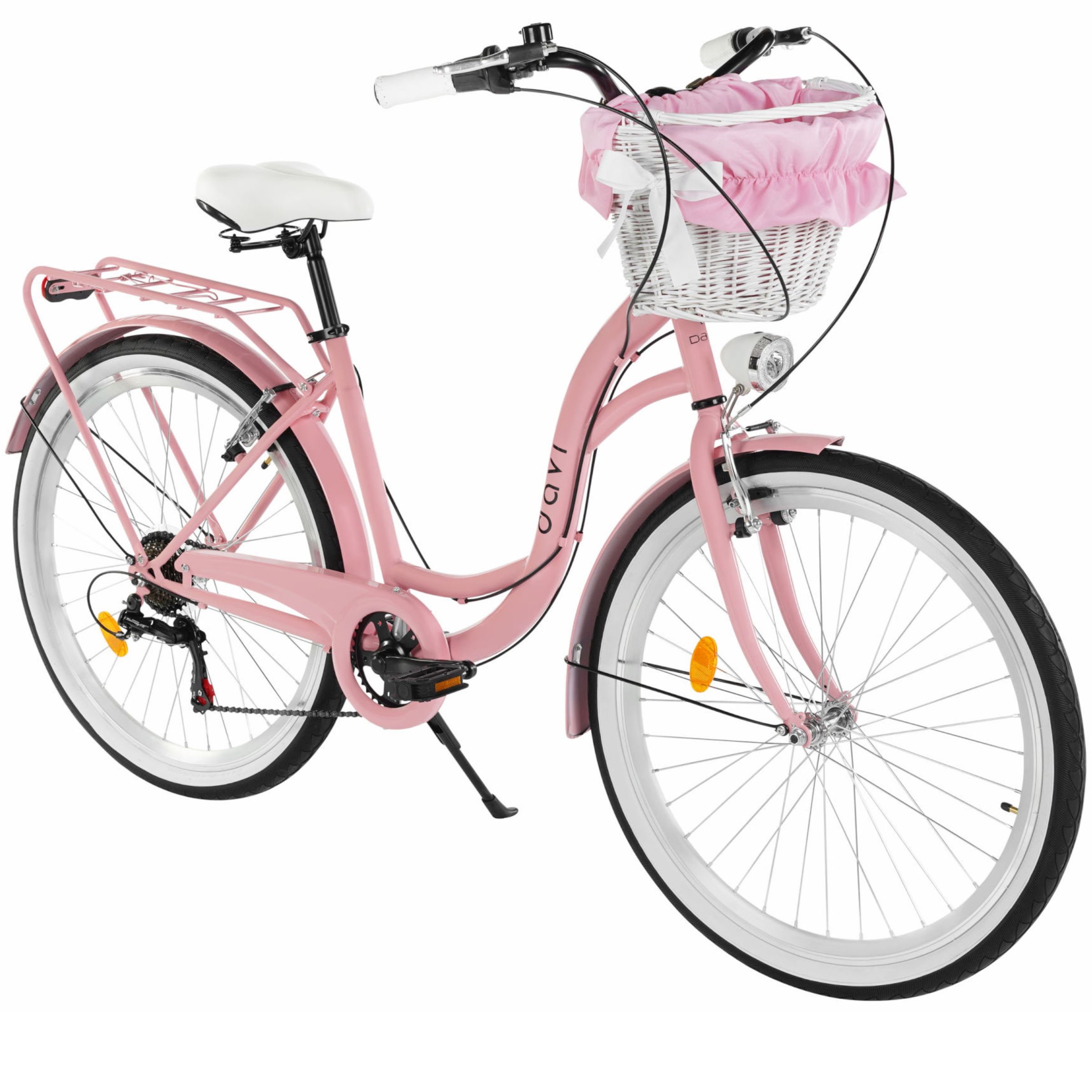 bicicleta oras davi emma 7 viteze, 26", 155 180 cm, roz/negru