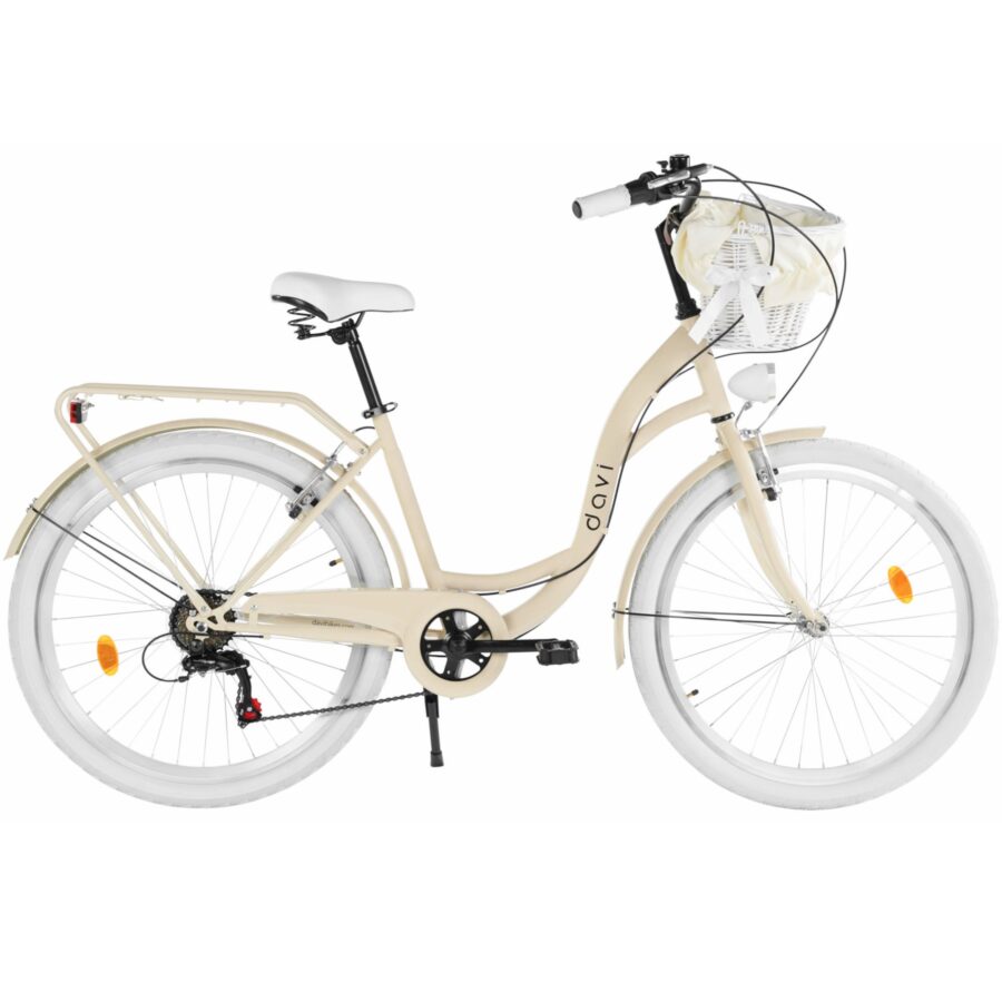 bicicleta oras davi emma 7 viteze, 26", 155 180 cm, maro cafeniu/alb
