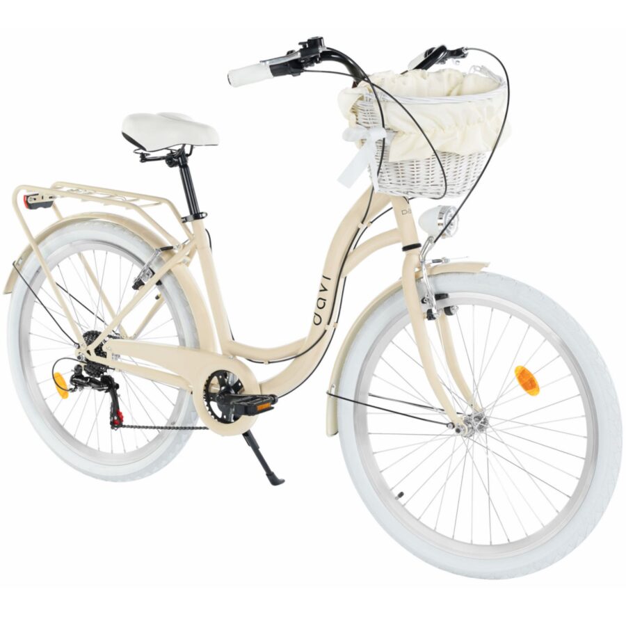 bicicleta oras davi emma 7 viteze, 26", 155 180 cm, maro cafeniu/alb